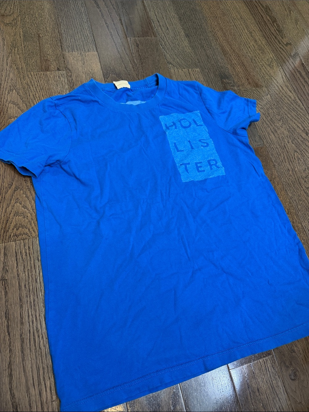 Hollister Men's S Short Sleeve Crew Tee - Bright Blue